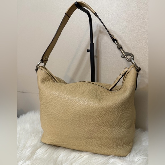 Coach Handbags - Coach Beige Leather Hobo Bag#F13094